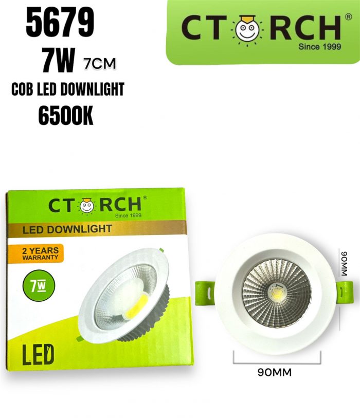 CTORCH 7W COB DOWNLIGHT PANEL 7CM
