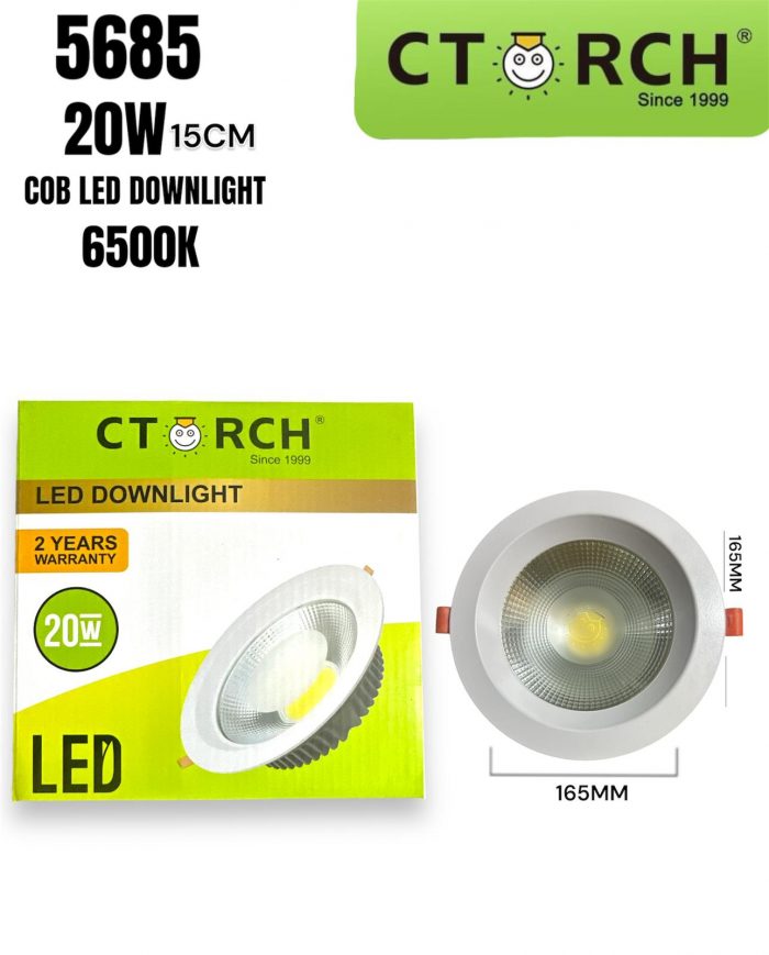 CTORCH 20W COB DOWNLIGHT 15CM