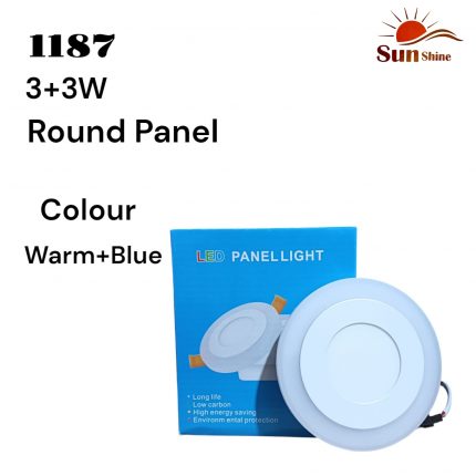 3+3W ROUND PANEL WW BLUE SUNSHINE
