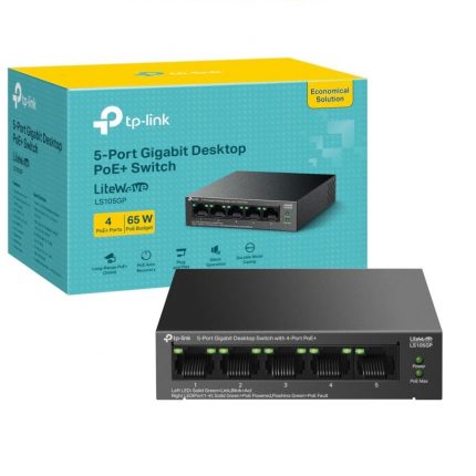 TP-LINK 5PORT GIGABIT DESKTOP POE+ SWITCH LS105GP