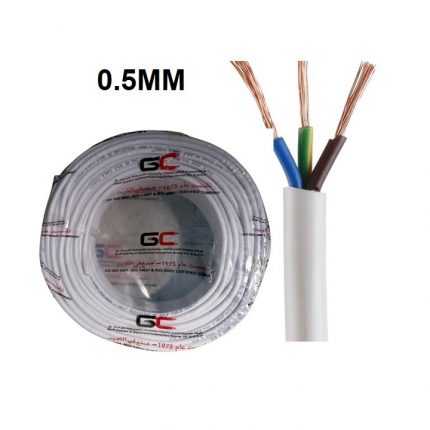 3CORE X0.5MM FLEXIBLE PVC CORDS 80 YARDS GULF CABLE